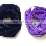 Cashmere Black Color Fashion Winter Knitted Factory Produce Fashion Circle Round Scarf thumbnail-2