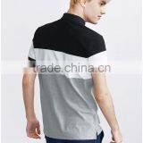 Colorblock Plain Customized Logo Polo Shirts thumbnail-3