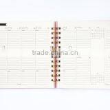 2017 Full Color Spiral Notebook Custom Hardcover Diary Planner With Gold Wire thumbnail-5