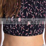 New Style Cute Floral Print off Shoulder Women Fashion Top thumbnail-5