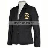 Two Button Good Quality Anti-wrinkle Customizable Womens Suit Nice Black Suits for Women thumbnail-2