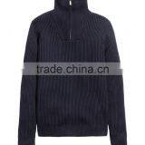 55% Acrylic, 45% Cotton Polo Sweater Pullover Men Half Zip Sweater thumbnail-3
