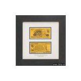 Austria Gold Banknote Two Side Wooden Frame thumbnail-1