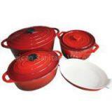 Customized Cookware Round Enamel Cast Iron Casseroles With Lid thumbnail-2