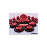 Dinner Set 55 Pcs Black&Red thumbnail-1
