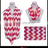jersey knit Great Gift nursing scarf Knit Circle scarf nursing infinity scarf with chevron pattern