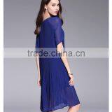 Latest Dress Designs Photos Round Neck Chiffon Women Dresses thumbnail-6