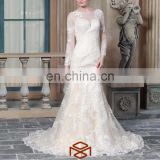 long sleeve wedding dress 2017 Mermaid Lace Applique weetheart neckline Wedding Dresses
