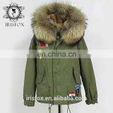 Irisfox 2016 Winter Warm Raccoon Fur Hooded Coat thumbnail-3