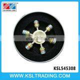 High Speed Wholesale Six Bar Fidget Top Copper Finger Spinner Toy thumbnail-1