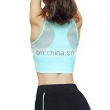 Green Mesh Insert Detachable Padding Bra Wholesale Gym Fitness Yoga Wear thumbnail-3