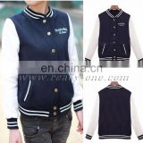 Streetwear varsity jacket\Custom made design tackle twill embroidery varsity jackets with leather sleeves