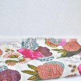 Hippy White Dyed Indian Kantha Quilt Queen Kantha Quilt Bedspread Kantha Blanket Coverlet Throw Wholesale Supplier Textile Art thumbnail-1