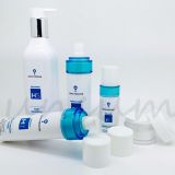 Set White Cosmetic Lotion Pump Spray Shampoo Packaging Bottle
