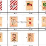 50*70cm Large Canvas Santa Sack Color Elk Organic Heavy Canvas Christmas Gift Bags Drawstring Bag thumbnail-2