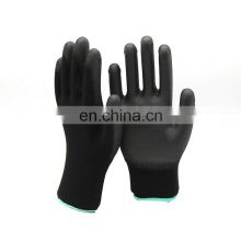 ESD Polyester/Nylon Shell  PU Palm Coated Workplace use Glove for Electronics Workers