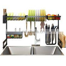 K&B Stand 2 Tier Over Sink Dish Drying Rack Stainless Steel Over Sink Dish Drying Rack thumbnail-1