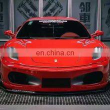 Runde Resin Half Carbon Fiber For Ferrari F430 LB Style Wide Body Kit Front Lip Side Skirt Fender Wheel Eyebrow Rear Lip Spoiler