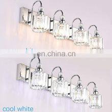 Crystal Bathroom Vanity Lights Over Mirror LED Modern Wall Lights Fixtures Stainless Steel Finish Mirror Front Light thumbnail-3