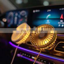 Factory Price Car Cooling Fan 3 Speeds Adjustment USB Rechargeable Mini Fan for Car 360 Degree Rotatable Car Fans thumbnail-4