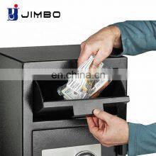 Jimbo Portable Hotel Metal Depository Coin Drop Cash Money Bank Safety Vault Deposit Safe Box Cabinet thumbnail-4
