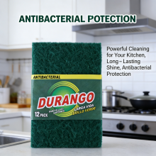 Factory Durable Nylon Green Sponge Scouring Pad Rectangle Non-Woven Abrasive Cleaning Scouring Pad thumbnail-5