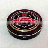 round shape shoeshine tin box