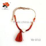 Hot Sales Women Gifts Orange Beads Heart Polyester Lines Fahion Jewelry Bracelet thumbnail-1