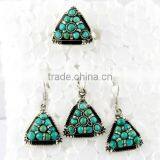 Amazing Created !! Turquoise 925 Sterling Silver Jewellery Set, Gemstone Silver Jewellery thumbnail-4