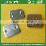 Wholesale Zinc Alloy Square Shaped Metal Brand Logo Label for Garments 15336 thumbnail-1