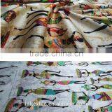 Ethnic Stretch Satin Printed Fabrics thumbnail-4