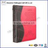 Fashion Style Leather Bible Tote Case Cover Zip Around