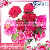 Taibo long stem 3 heads pink aritficial indoor giant peony flower decoration