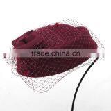 Wool Fascinator for Party ,Wedding Hair Accessories Hair Bow thumbnail-2