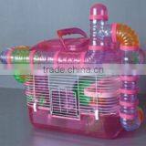 Red Hamster Cage With Tunnel From Side To Top thumbnail-1