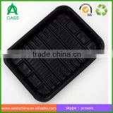 Customized biodegradable black plastic meat tray for supermarket