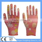 CE EN420 approved 13g poly printing working glove for General handing