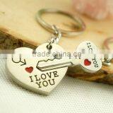 Personalized Metal Lovers Keychain Heart Style