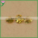 Wholesale Genuine Natural Round Brilliant Cut Yellow Sapphire Citrine Beads thumbnail-2