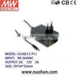 Meanwell 22.5~36W AC-DC Single Output Wall-mounted Type 12v Switching Power Supply/switching Power Supply Transformer