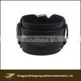Leather Bracelet OEM New Design Engravable Cool Men Cuff Punk Bracelet