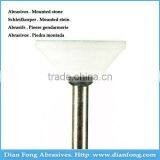 W-04 HP Wheel Shaped Aluminum Oxide Maded Fine Grit White Mounted Stone Glass Grinding