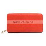 Woman Leather Wallet Brown Classic Elegant Style Plain Color Double Zipper PU Leather Fashion Women Leather Wallet thumbnail-4