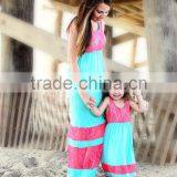 Yiwu Hot Sale Mommy and me Birthday Maxi Party Dresses Mother and Daughter Dress Design Mommy and me Fashion Kids Girls Dresses thumbnail-6