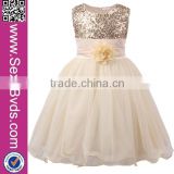Hot Sell formal flower girl princess beading appliques dress Wholesale 2016