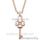 Rose Gold Plated Stainless Steel Key Pendant Necklace Meaning