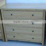 Oak Wood Chest of 4 Drawer Bedroom Furniture thumbnail-1