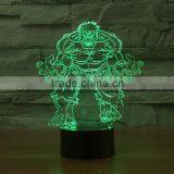 3D Optical Night Light Giant Green 7 RGB Light Colors 10 LEDs AA Battery or DC 5V Mixed Lot thumbnail-4
