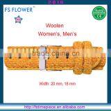 FS FLOWER - Wholesale England Style Import Brand Woolen Orange Color Watches Strap Leather Back Stitching 18mm, 20mm thumbnail-4