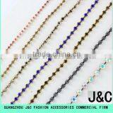 Colorful Rhinestone Metal Cup Chain